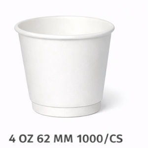 VERRE BREUVAGE CHAUD BLANC 4 OZ 62 MM / WHITE HOT CUP BEVERAGE 4 OZ 62 MM