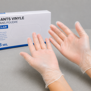 GANTS VINYLE SANS POUDRE CLAIR 3 MIL GRAND /VINYL GLOVES POWDER FREE CLEAR 3 MIL LARGE