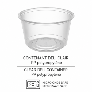 CONTENANT DELI CLAIR 12 OZ / CLEAR DELI CONTAINER 12 OZ