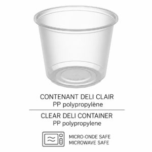 CONTENANT DELI CLAIR 16 OZ / CLEAR DELI CONTAINER 16 OZ