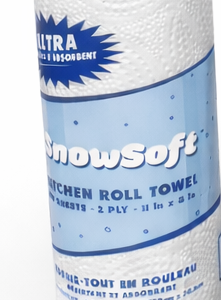 ESSUIE-TOUT BLANC 11"X8" 2PLIS 85F / WHITE ROLL TOWEL 11"X8" 2PLY 85S
