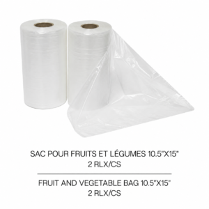 SAC POUR FRUITS ET LÉGUMES 10.5"X15" / FRUITS AND VEGETABLES BAG 10.5"X15"