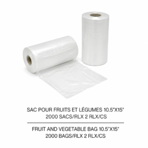 SAC POUR FRUITS ET LÉGUMES 10.5"X15" / FRUITS AND VEGETABLES BAG 10.5"X15"