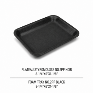 PLATEAU STYROMOUSSE NO.2PP NOIR / BLACK STYROFOAM TRAY NO.2PP