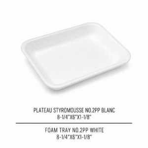 PLATEAU STYROMOUSSE NO.2PP BLANC / WHITE STYROFOAM TRAY NO.2PP