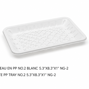 PLATEAU EN PP NO.2 BLANC / WHITE PP FOOD TRAY NO.2