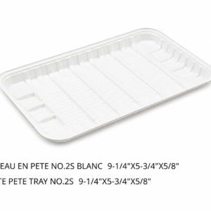 PLATEAU EN PETE NO.2S BLANC / WHITE PETE FOOD TRAY NO.2S