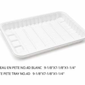PLATEAU EN PETE NO.4D BLANC / WHITE PETE FOOD TRAY NO.4D