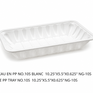PLATEAU EN PP NO.10S BLANC / WHITE PP FOOD TRAY NO.10S