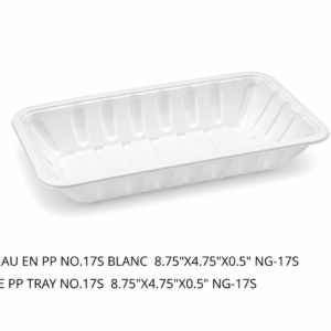 PLATEAU EN PP NO.17S BLANC / WHITE PP FOOD TRAY NO.17S