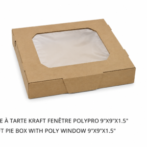 BOÎTE À TARTE KRAFT FENÊTRE POLYPRO / POLYPRO WINDOW KRAFT PIE BOX
