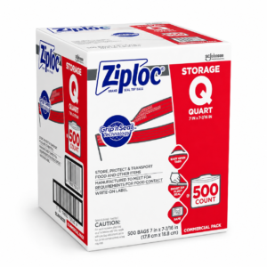 Sac de rangement Ziploc format moyen en polyéthylène/ Ziploc Storage Quart Polyethylene 