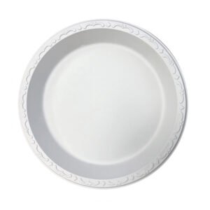 ASSIETTE 9PO ROND MFPP BLANC / Round Plate, 9", White