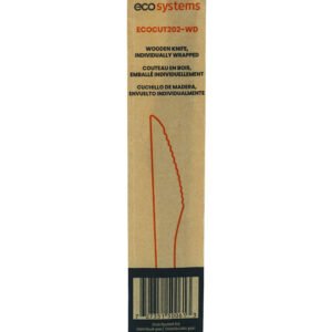 Couteau en bois brun, emballé individuellement / Wooden Knife, Brown, Individually Wrapped