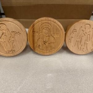 Coptic Feast Bread Stamp – Virgin Mary and Archangel Michael / Tampon pour pain de fête copte – Vierge Marie et Archange Michel